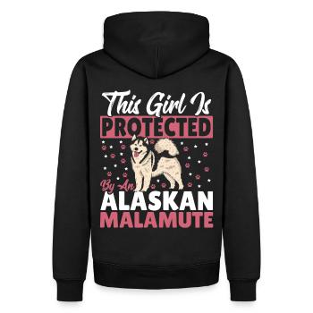 Chien de traîneau Propriétaire de chien Malamute d’Alaska - Sweat à capuche Premium bio Homme - noir - Dos - Nico (187cm)