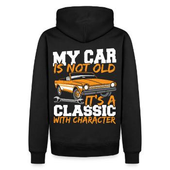 Autorestaurator Alte Autos Autoliebhaber - Männer Premium Bio Hoodie - Schwarz - Hinten - Nico (187cm)