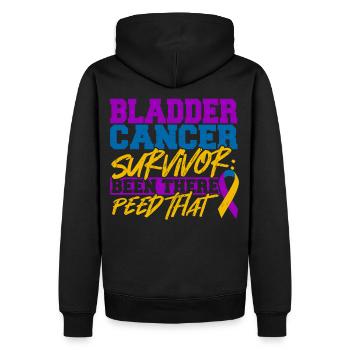 Blasenkrebs Überlebender Band Chemo-Kampf für Papa - Männer Premium Bio Hoodie - Schwarz - Hinten - Nico (187cm)