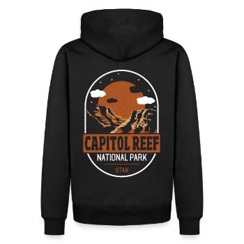 Nature Camping Randonnée Capitol Reef National Park - Sweat à capuche Premium bio Homme - noir - Dos - Nico (187cm)