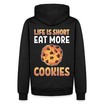 Bäckerei Plätzchen Kostüm Chocolate Chip Lovers - Männer Premium Bio Hoodie - Schwarz - Hinten - Nico (187cm)