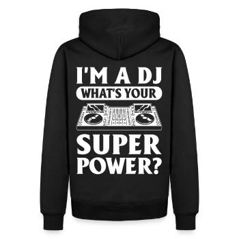 Beatmaker house music dj relax le dj est là - Sweat à capuche Premium bio Homme - noir - Dos - Nico (187cm)