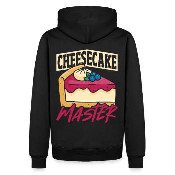 Gâteau au fromage Cheese Eater Candy - Sweat à capuche Premium bio Homme - noir - Dos - Nico (187cm)