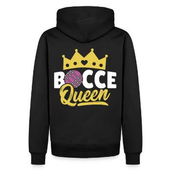 Ballsport Athletisches Spiel Boccia-Königin Shirt - Männer Premium Bio Hoodie - Schwarz - Hinten - Nico (187cm)