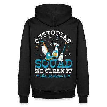 Hausmeisterin Hauswirtschaft Schulhausmeisterin - Männer Premium Bio Hoodie - Schwarz - Hinten - Nico (187cm)