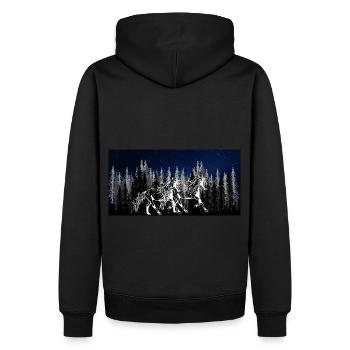 Wilderness Wild Horses Rider Dream Fantasy Stallion - Sweat à capuche Premium bio Homme - noir - Dos - Nico (187cm)