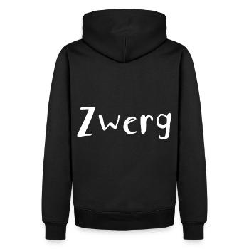 Zwerg - Männer Premium Bio Hoodie - Schwarz - Hinten - Nico (187cm)