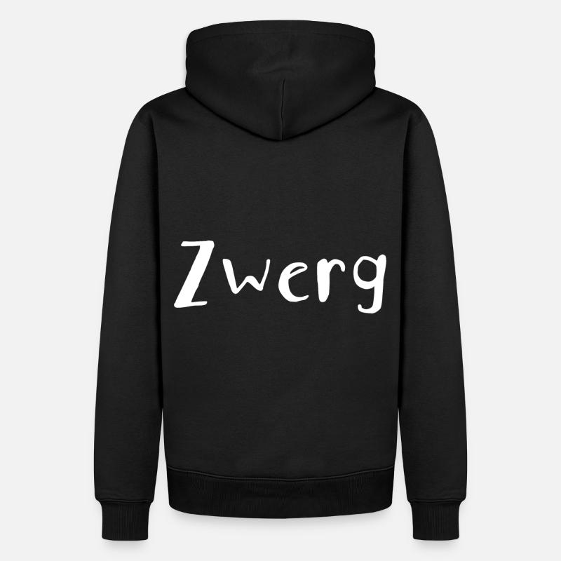 Zwerg - Männer Premium Bio Hoodie - Schwarz