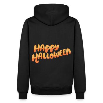 Happy Halloween - Das perfekte Geschenk für Grusel - Männer Premium Bio Hoodie - Schwarz - Hinten - Nico (187cm)