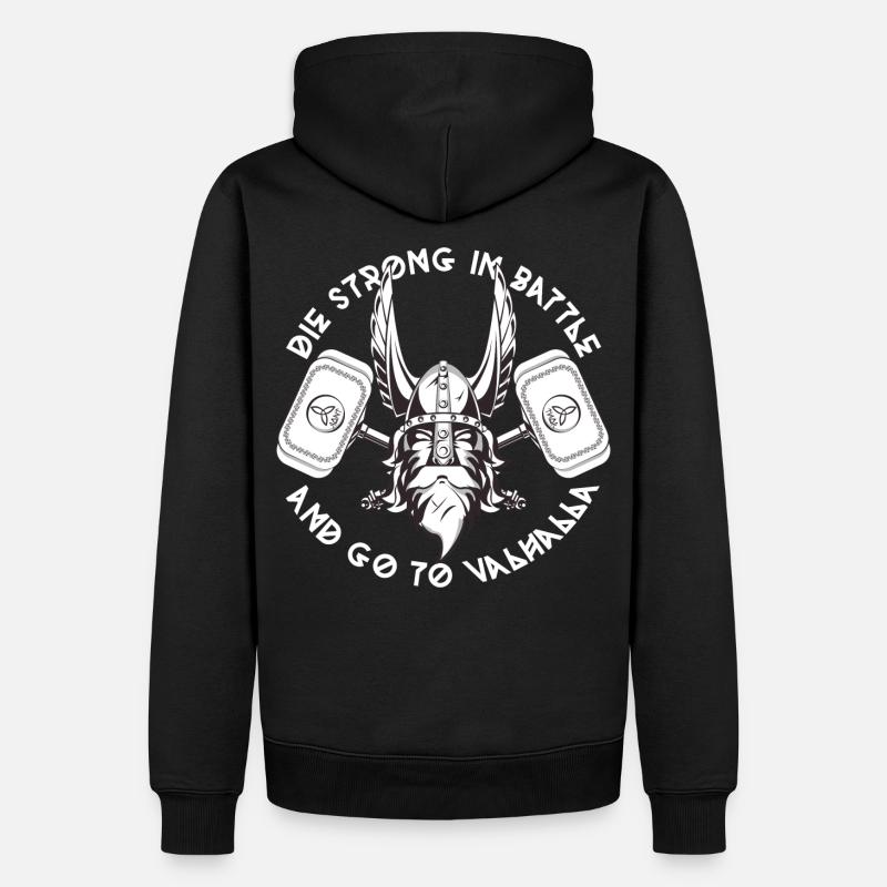 WikingerThor Walhalla - Männer Premium Bio Hoodie - Schwarz