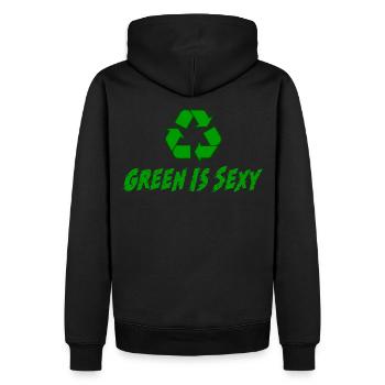 Green Is Sexy - Men’s Premium Organic Hoodie - black - Back - Nico (187cm)