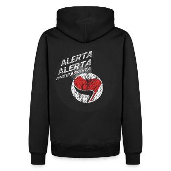 antifa pool billard - Männer Premium Bio Hoodie - Schwarz - Hinten - Nico (187cm)
