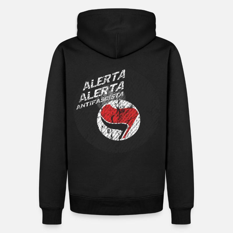 billard antifa - Sweat à capuche Premium bio Homme - noir