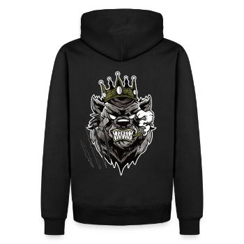 Bear King, Bear King Gift - Sweat à capuche Premium bio Homme - noir - Dos - Nico (187cm)