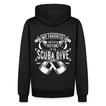 Ma chose préférée à faire est le cadeau de plongée sous-marine - Sweat à capuche Premium bio Homme - noir - Dos - Nico (187cm)