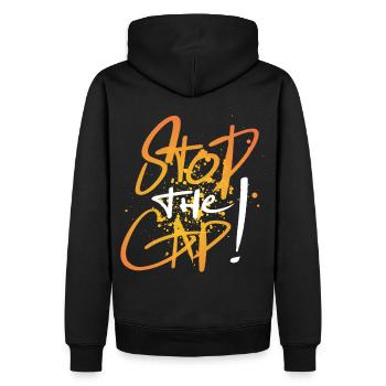 Stop The Cap ! Only One Place - Men’s Premium Organic Hoodie - black - Back - Nico (187cm)