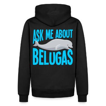 Béluga Béluga Baleine Observation des baleines Dauphin Dauphin - Sweat à capuche Premium bio Homme - noir - Dos - Nico (187cm)