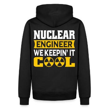 Ingénieur nucléaire Technologie nucléaire Énergie nucléaire - Sweat à capuche Premium bio Homme - noir - Dos - Nico (187cm)