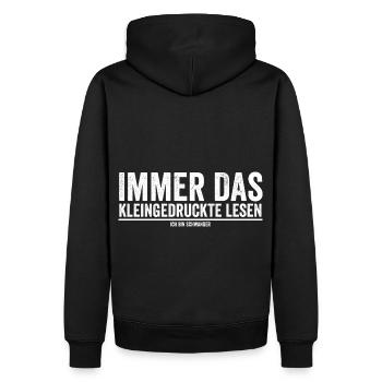 Mutter Schwangerschaft Schwanger Werdende Mama - Männer Premium Bio Hoodie - Schwarz - Hinten - Nico (187cm)
