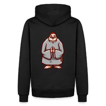 Sloth Priest Priest Chaplain Religion Gift - Men’s Premium Organic Hoodie - black - Back - Nico (187cm)