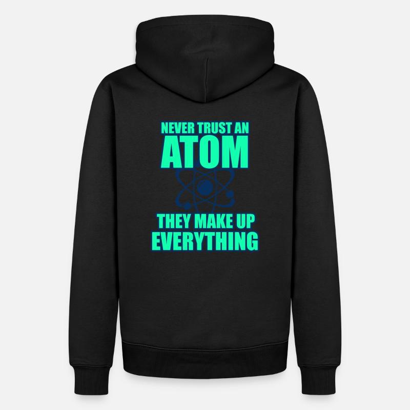 atom - Men’s Premium Organic Hoodie - black