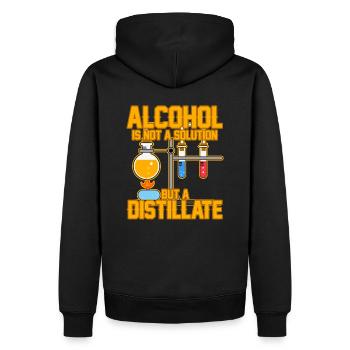 alcool - Sweat à capuche Premium bio Homme - noir - Dos - Nico (187cm)