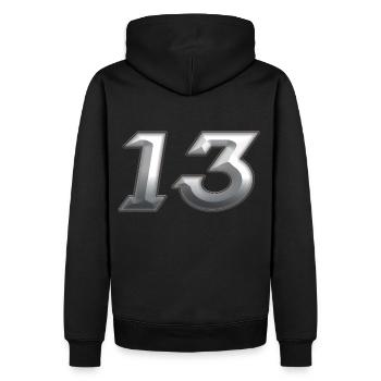 13 - Sweat à capuche Premium bio Homme - noir - Dos - Nico (187cm)