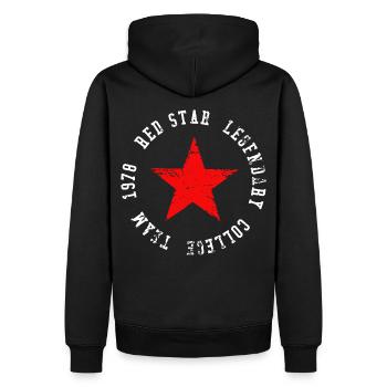 Red Star Legendary College Team - Sweat à capuche Premium bio Homme - noir - Dos - Nico (187cm)