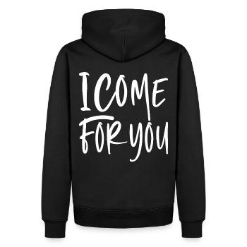 I come for you - Männer Premium Bio Hoodie - Schwarz - Hinten - Nico (187cm)