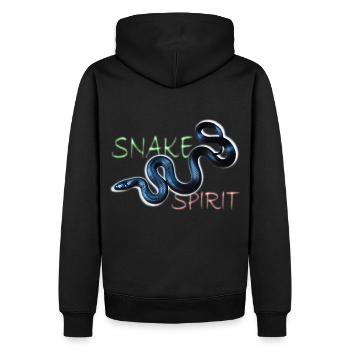 du serpent - Sweat à capuche Premium bio Homme - noir - Dos - Nico (187cm)