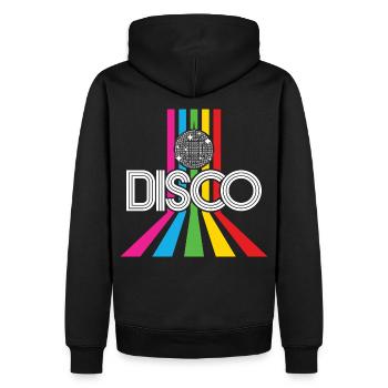 Disco 80's Party Retro 80's Disco cadeau - Sweat à capuche Premium bio Homme - noir - Dos - Nico (187cm)