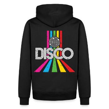 Disco 80's Party Retro 80's Disco cadeau - Sweat à capuche Premium bio Homme - noir - Dos - Nico (187cm)