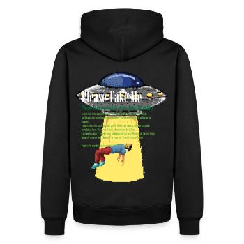 Alien Abduction Out Of This World - Männer Premium Bio Hoodie - Schwarz - Hinten - Nico (187cm)