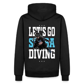 Let's go scuba diving Geschenk Tauchen - Männer Premium Bio Hoodie - Schwarz - Hinten - Nico (187cm)
