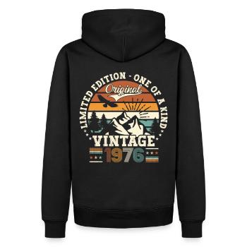 Vintage vintage 1976 46ème anniversaire cadeau homme - Sweat à capuche Premium bio Homme - noir - Dos - Nico (187cm)