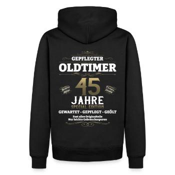 45. Geburtstag Mann Oldtimer Jahrgang 1978 - Männer Premium Bio Hoodie - Schwarz - Hinten - Nico (187cm)