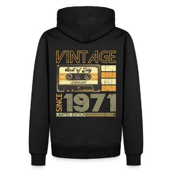 52. Geburtstag Mann Original Juli Jahrgang 1971 - Männer Premium Bio Hoodie - Schwarz - Hinten - Nico (187cm)