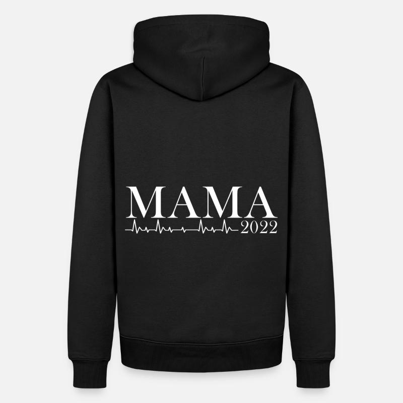 Werdende Mama 2022 - Männer Premium Bio Hoodie - Schwarz