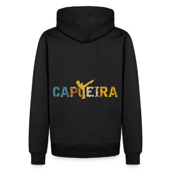 Capoeira - Sweat à capuche Premium bio Homme - noir - Dos - Nico (187cm)