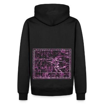 Sternzeichen Sternenkarte Astrologie - Männer Premium Bio Hoodie - Schwarz - Hinten - Nico (187cm)