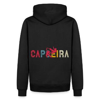 Capoeira - Sweat à capuche Premium bio Homme - noir - Dos - Nico (187cm)