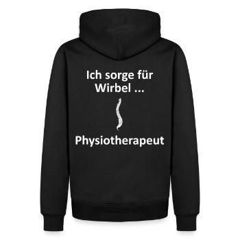 Physiothérapeute, je prends soin des vertèbres. Cadeau amusant - Sweat à capuche Premium bio Homme - noir - Dos - Nico (187cm)