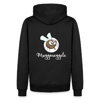 Swabian Muggaseggele Schwabischer dialect - Men’s Premium Organic Hoodie - black - Back - Nico (187cm)