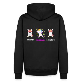Erzieherin Kindergärtnerin - Männer Premium Bio Hoodie - Schwarz - Hinten - Nico (187cm)