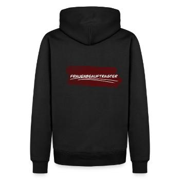 Frauenbeauftragter - Männer Premium Bio Hoodie - Schwarz - Hinten - Nico (187cm)