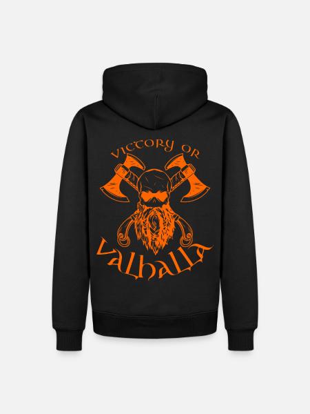 Victory or Valhalla - Männer Premium Bio Hoodie - Schwarz