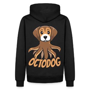Octodog Octopus Chien Mignon Animal de compagnie - Sweat à capuche Premium bio Homme - noir - Dos - Nico (187cm)