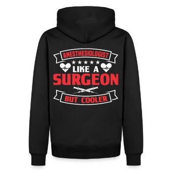 Anesthesie Technicien en anesthésie Anesthésiste Anesthésiste - Sweat à capuche Premium bio Homme - noir - Dos - Nico (187cm)