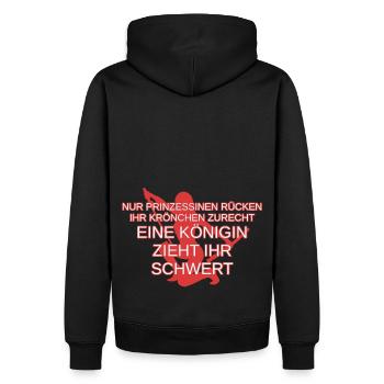 Schert Kämpferin Kriegerin Amazone - Männer Premium Bio Hoodie - Schwarz - Hinten - Nico (187cm)