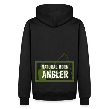 Pêche naturelle à la ligne - Sweat à capuche Premium bio Homme - noir - Dos - Nico (187cm)